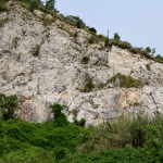 Stop 6. Il fronte di cava dismessa, in localita Fornaci, con il riconoscimento di un particolare piano di faglia (il sovrascorrimento del M.te Morra).